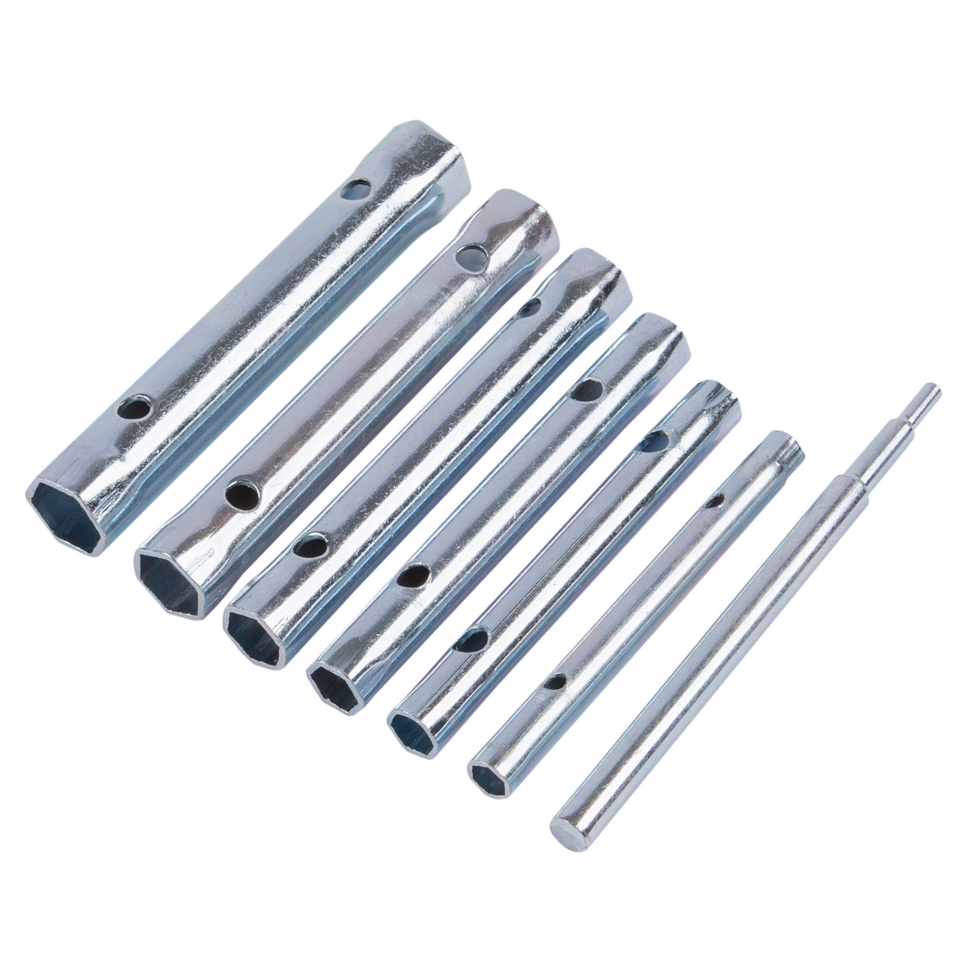 6pc Carbon Steel Metric Box Spanner &amp; Tommy Bar Set - By Blackspur