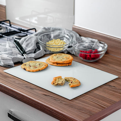 Harbour Housewares Classic Glass Placemat 400x300mm - White