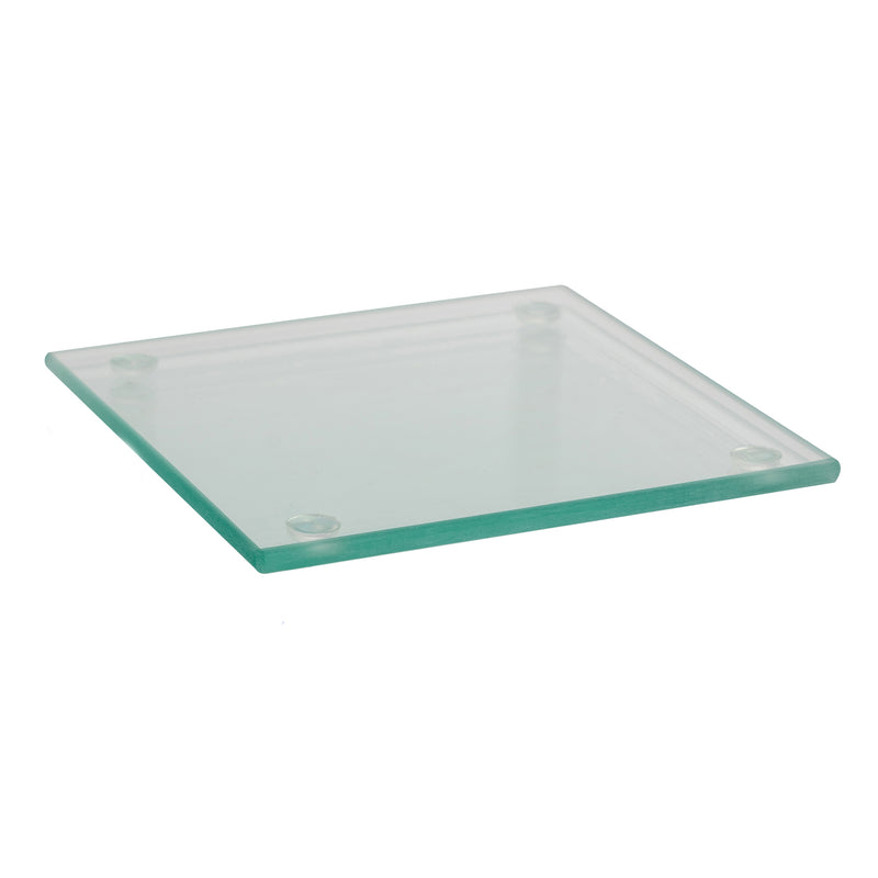 Harbour Housewares Square Glass Coaster - Clear