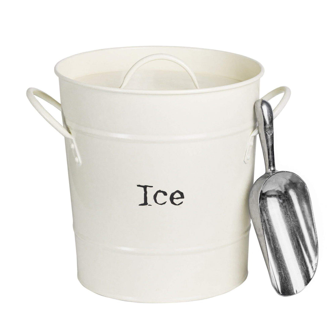 Harbour Housewares Ice Bucket with Lid &amp; Scoop Cream