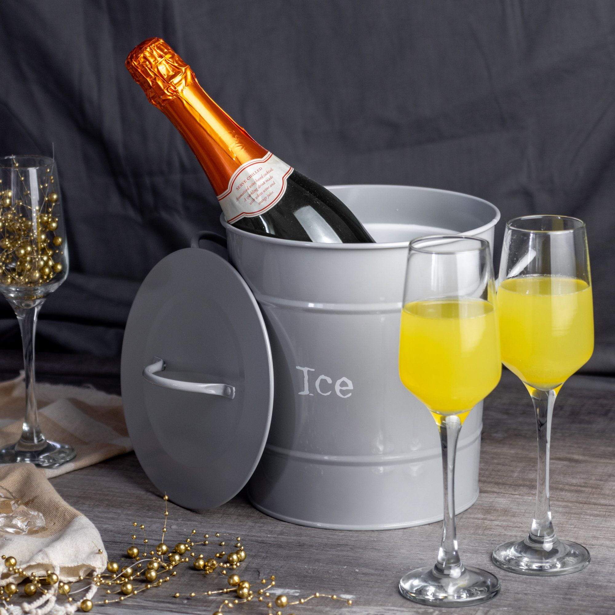 Harbour Housewares Ice Bucket with Lid &amp; Scoop