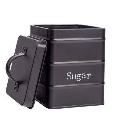 Harbour Housewares Vintage Metal Kitchen Sugar Canister with Lid