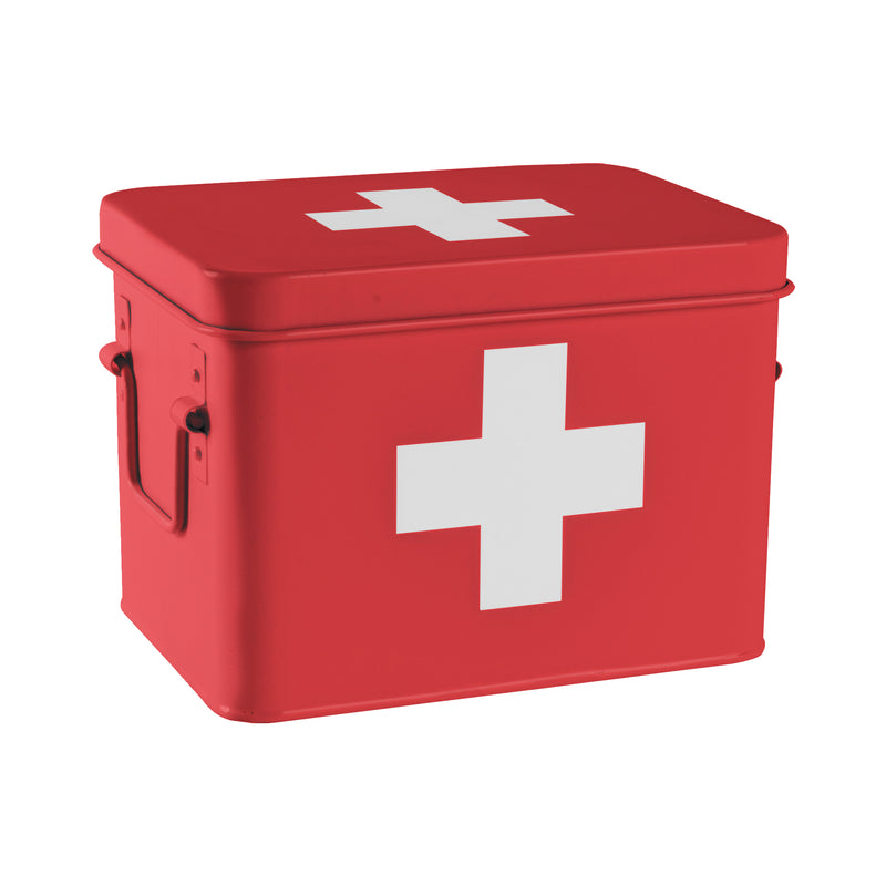 Harbour Housewares Vintage First Aid Storage Canister - Red