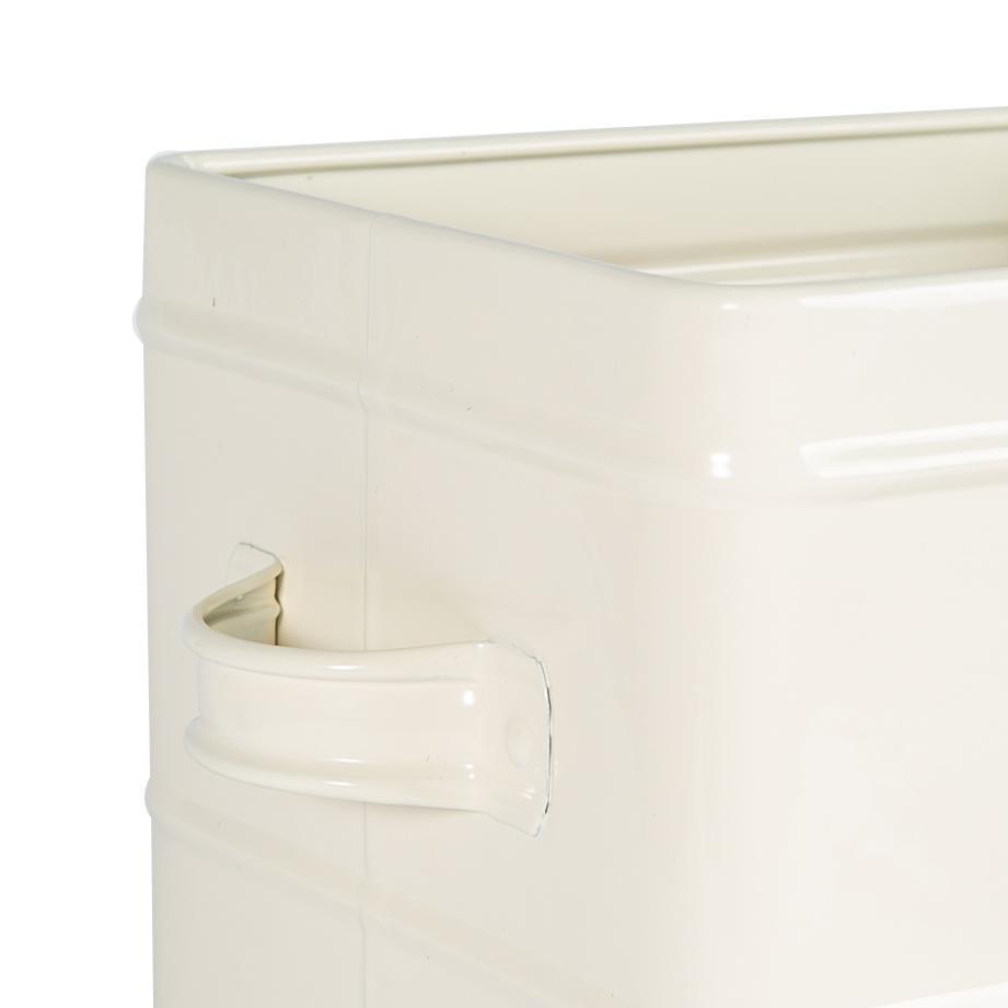 Vintage Metal Washing Powder Storage Tin - Cream
