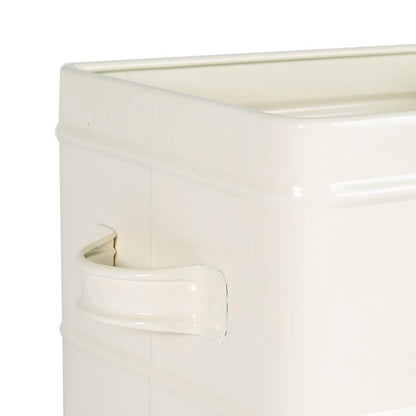 Vintage Metal Washing Powder Storage Tin - Cream