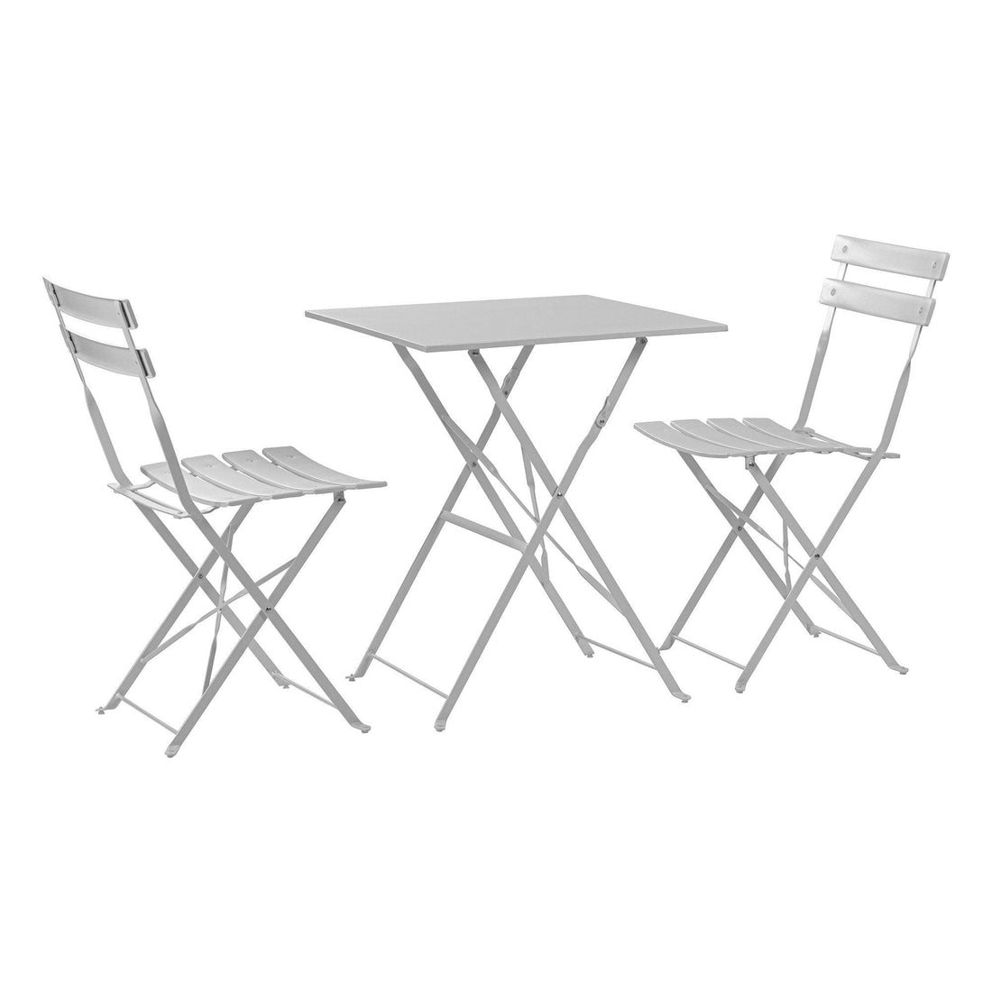 Harbour Housewares 3 Piece Sussex Bistro Set - Square - White