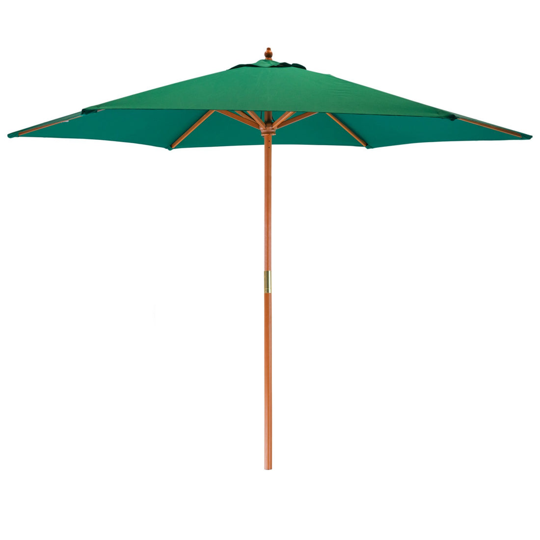 Harbour Housewares Garden Parasol - Wooden Frame - Green