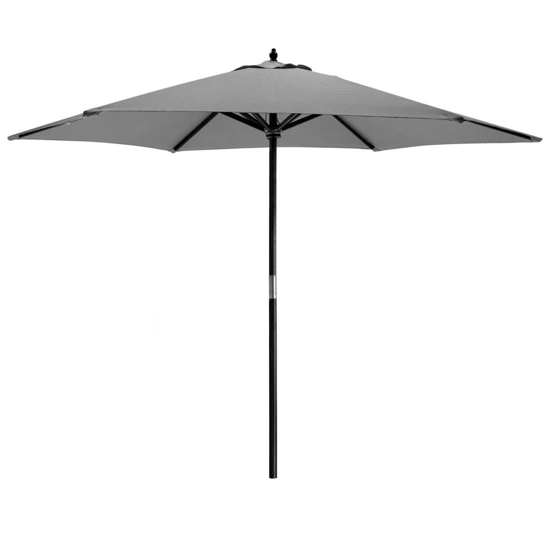 Harbour Housewares Garden Parasol - Wooden Frame - Grey