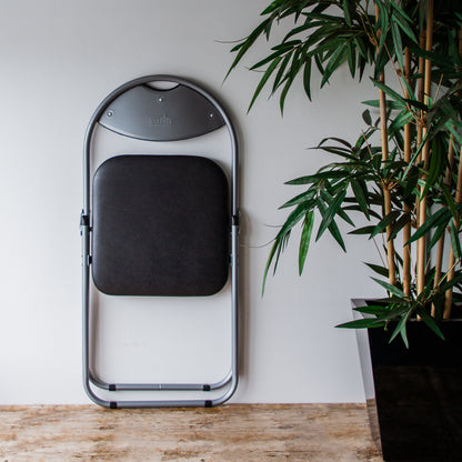 Harbour Housewares Black Padded, Folding, Desk Chair