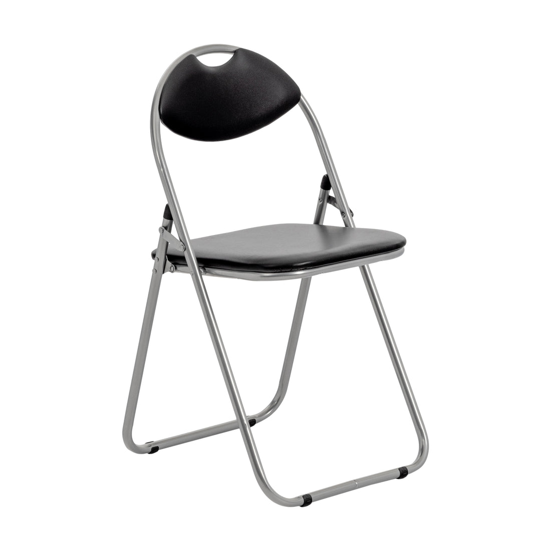 Harbour Housewares Black Padded, Folding, Desk Chair