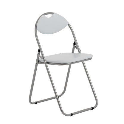 Harbour Housewares White Padded Folding Desk Chair - Pallet of 108