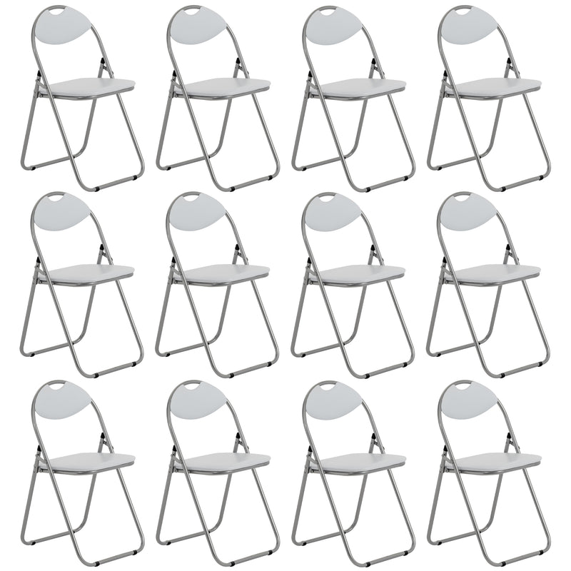 Harbour Housewares White Padded Folding Desk Chair - Pallet of 108