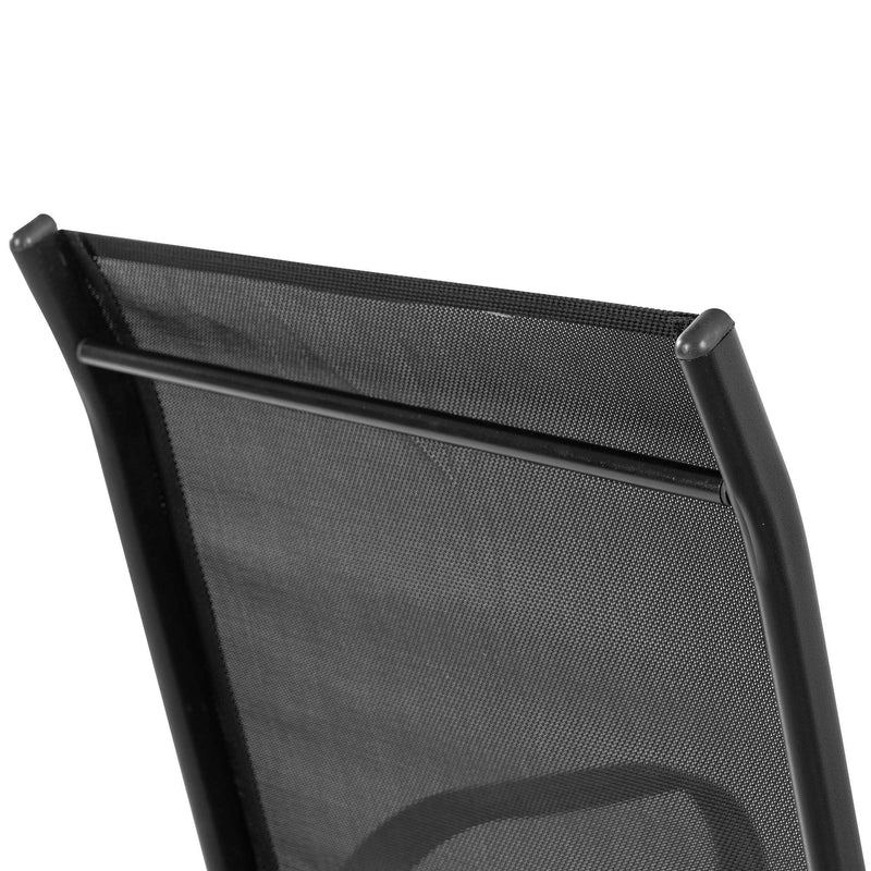 Harbour Housewares Texteline Canvas Garden Chair - Black
