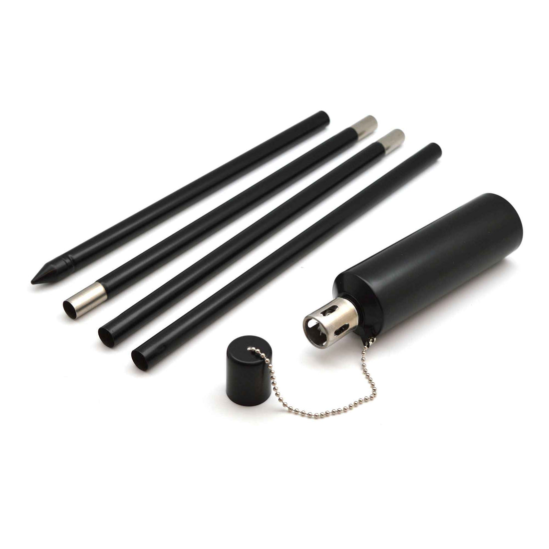 Harbour Housewares Outdoor Fire Torches - Black - Round Design