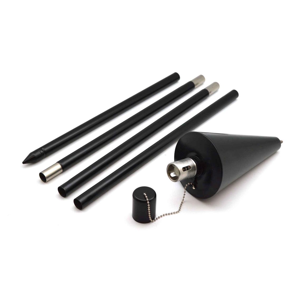 Harbour Housewares Outdoor Fire Torches - Black - Triangle Design