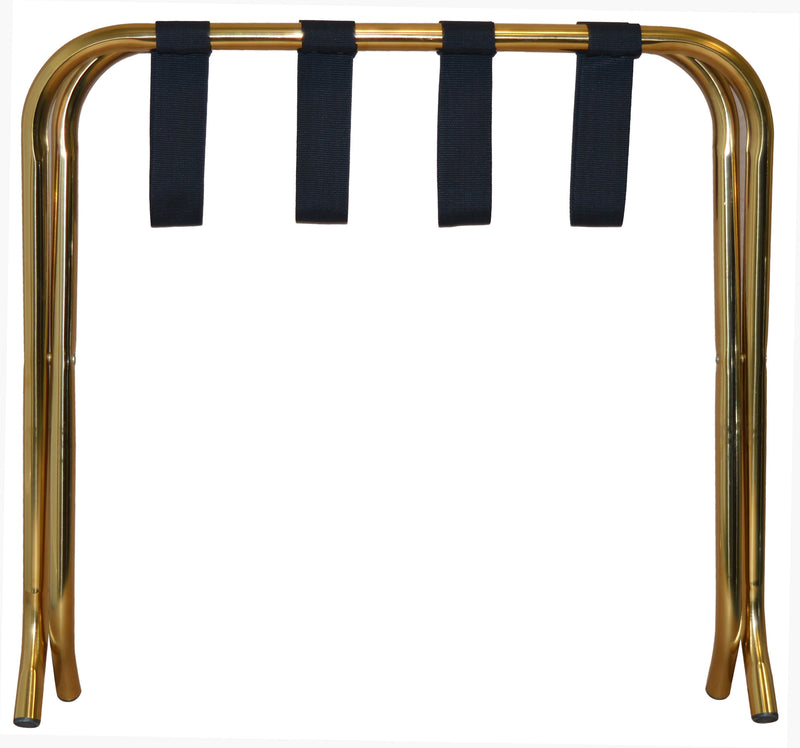 Harbour Housewares Folding Metal Luggage Rack - Gold