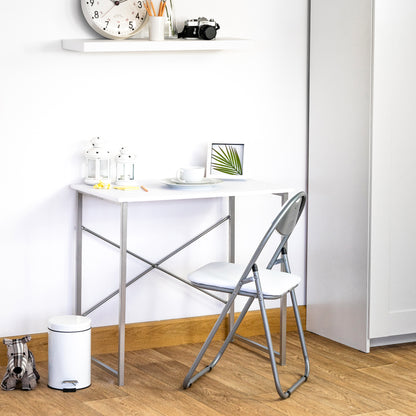 Harbour Housewares White Padded Folding Desk Chair - Pallet of 108