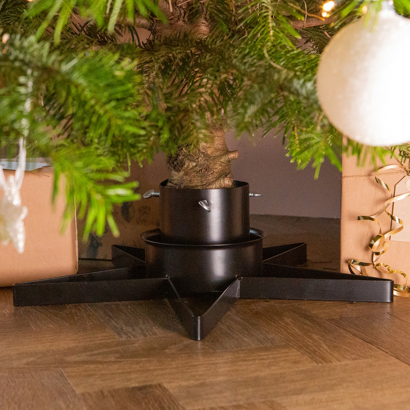 Black Metal Star Christmas Tree Stand - By Harbour Housewares