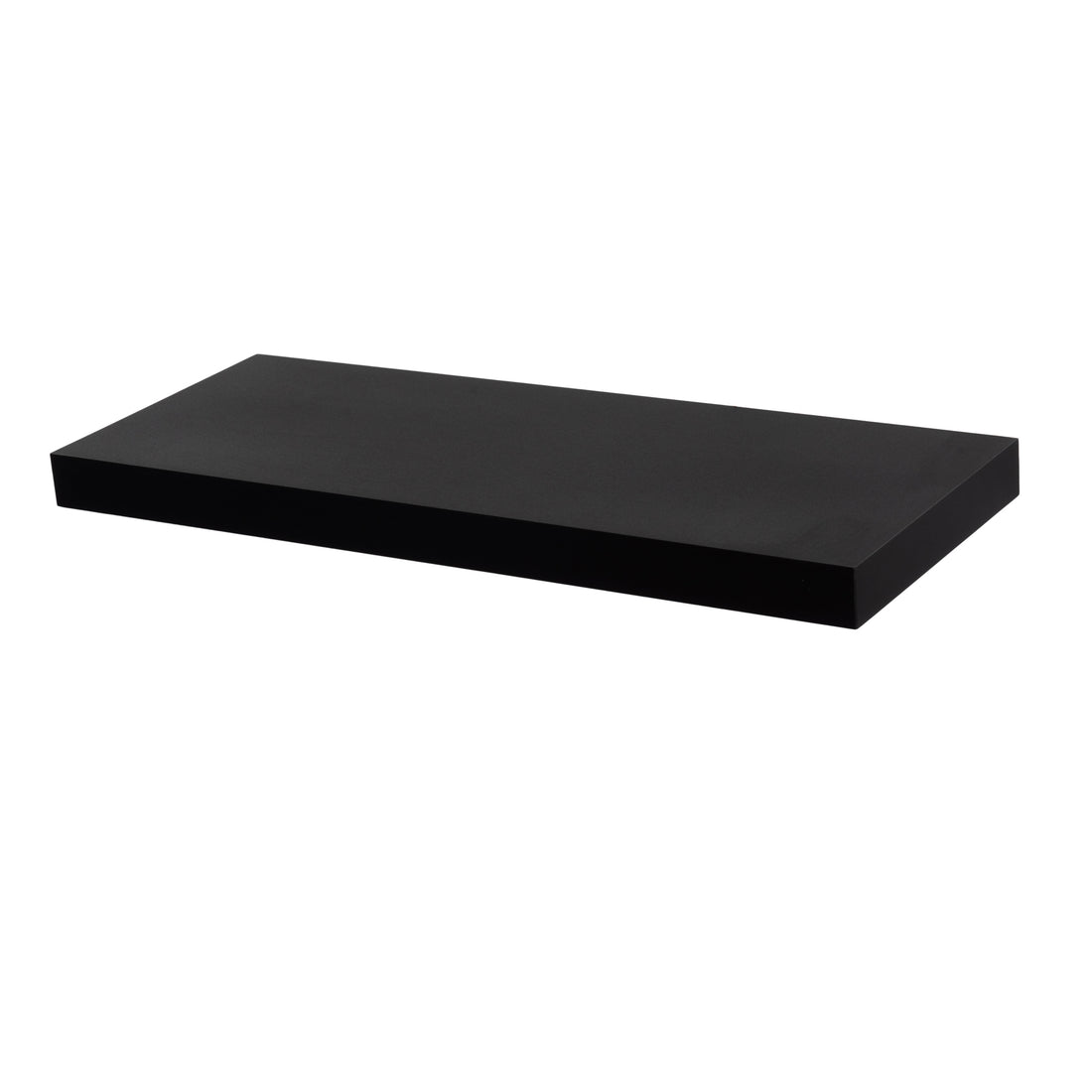 Harbour Housewares Medium Rectangular Wooden Floating Wall Shelf - 60cm - Black