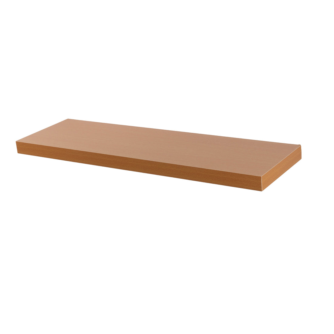 Harbour Housewares Medium Rectangular Wooden Floating Wall Shelf - 80cm - Natural Beech