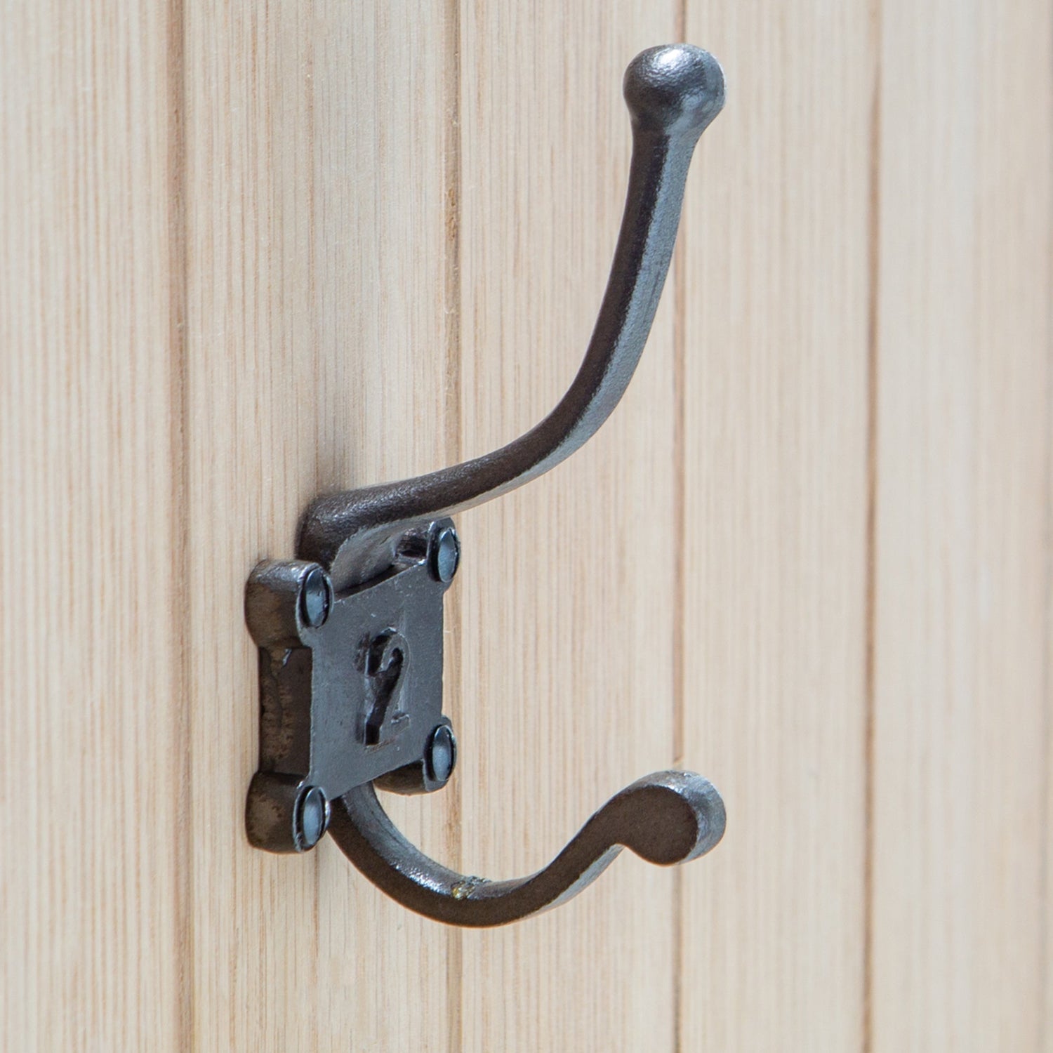 Number 2 Cast Iron 50 x 115mm Double Wall Hook