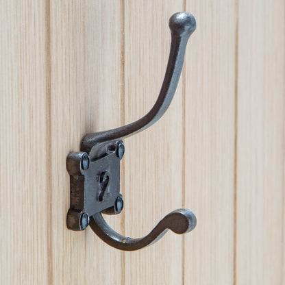 Number 2 Cast Iron 50 x 115mm Double Wall Hook