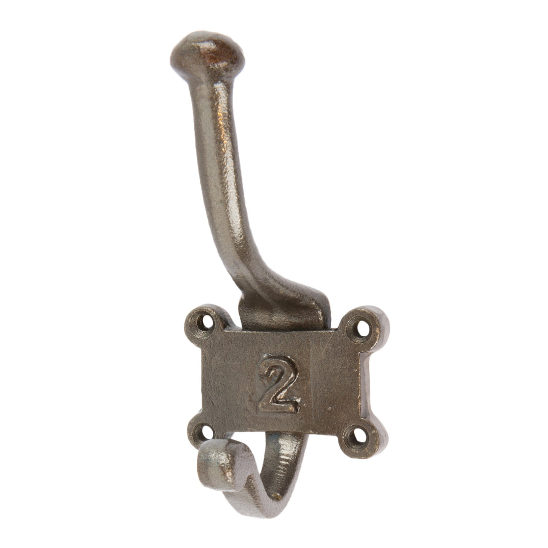 Number 2 Cast Iron 50 x 115mm Double Wall Hook