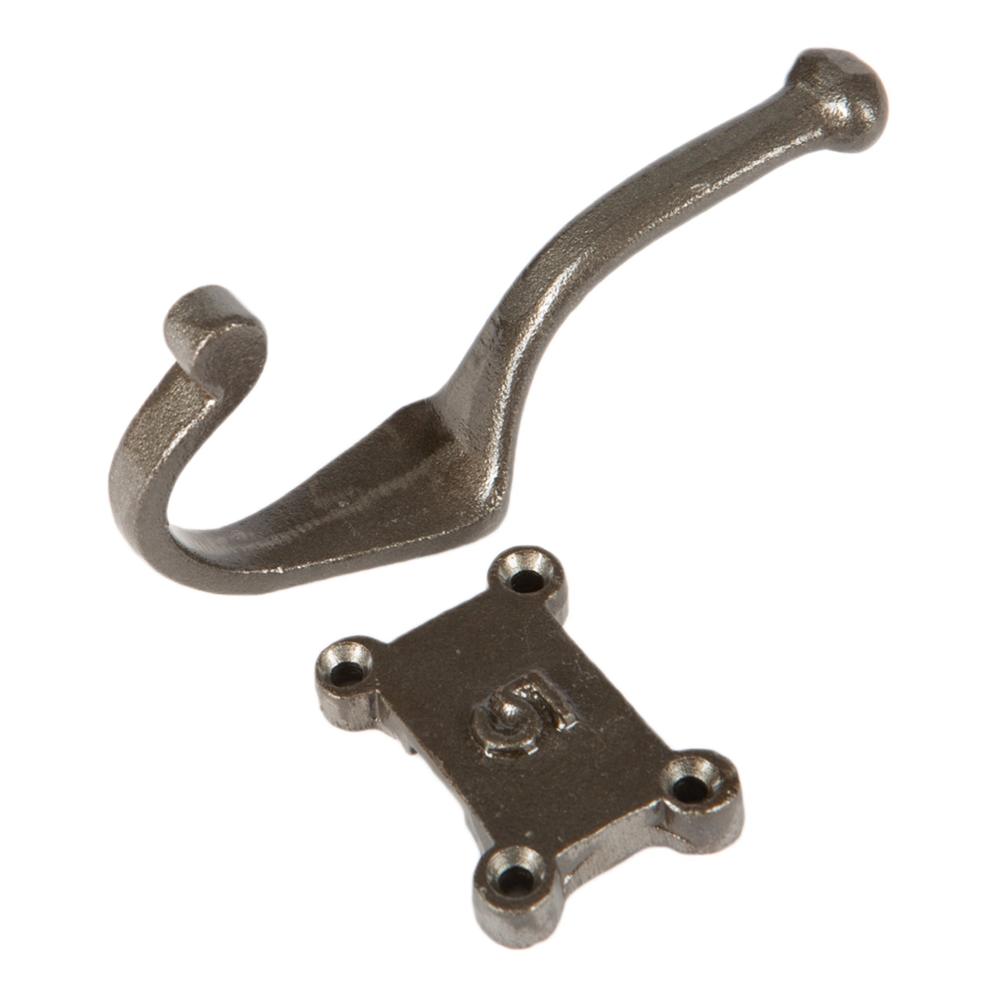 Number 5 Cast Iron 50 x 115mm Double Wall Hook