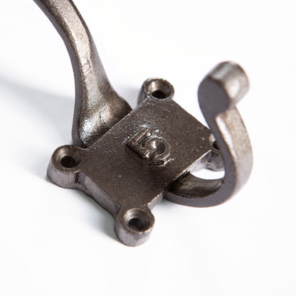 Number 5 Cast Iron 50 x 115mm Double Wall Hook