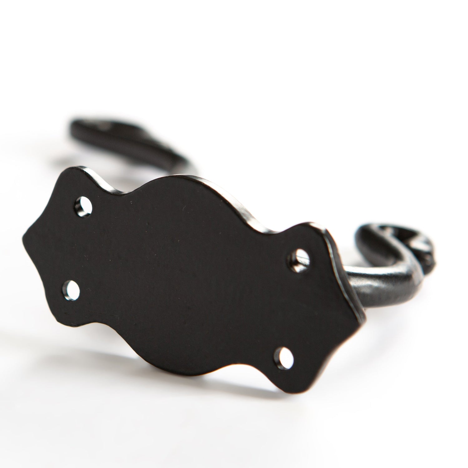 Curly Hat &amp; Coat Hook - W40mm x H140mm - Black