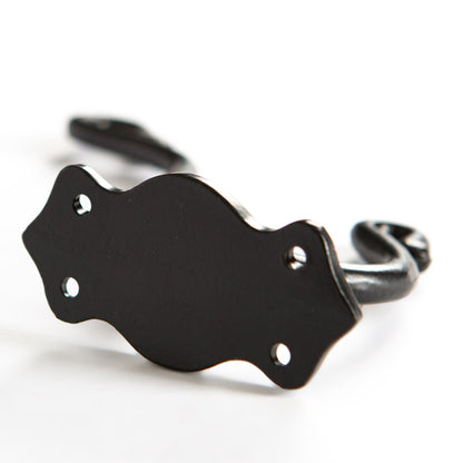 Curly Hat &amp; Coat Hook - W40mm x H140mm - Black