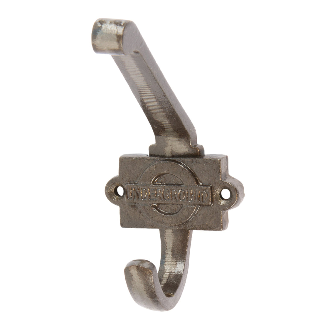 London Underground Hat &amp; Coat Hook - W55mm x H100mm - Raw