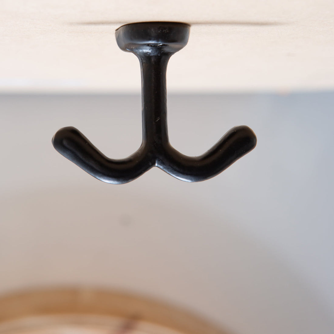 Double Ceiling Hook - W80mm x H60mm - Black