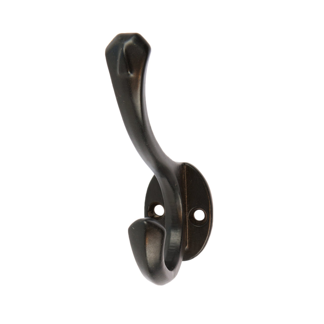 Bevelled End Hat &amp; Coat Hook - W25mm x H85mm - Black