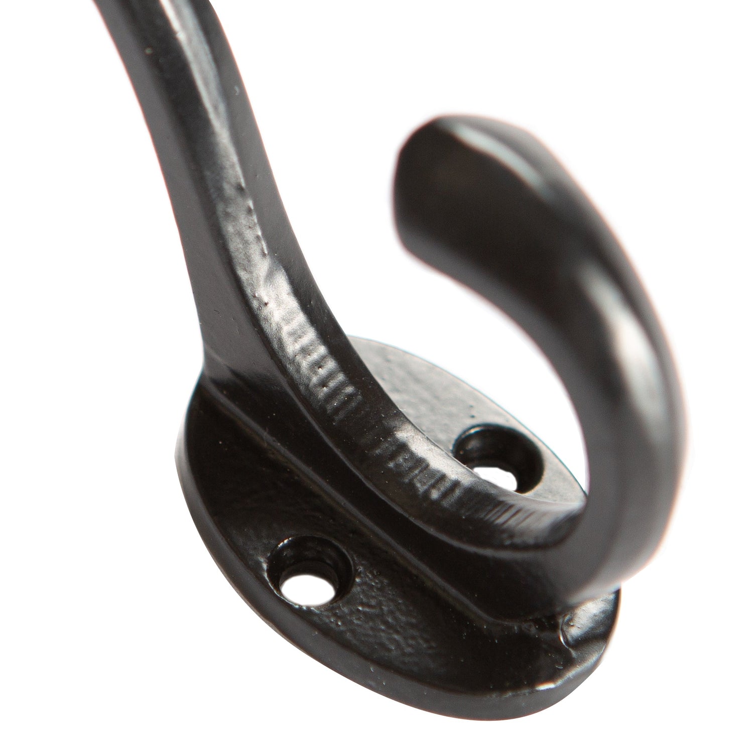 Bevelled End Hat &amp; Coat Hook - W25mm x H85mm - Black
