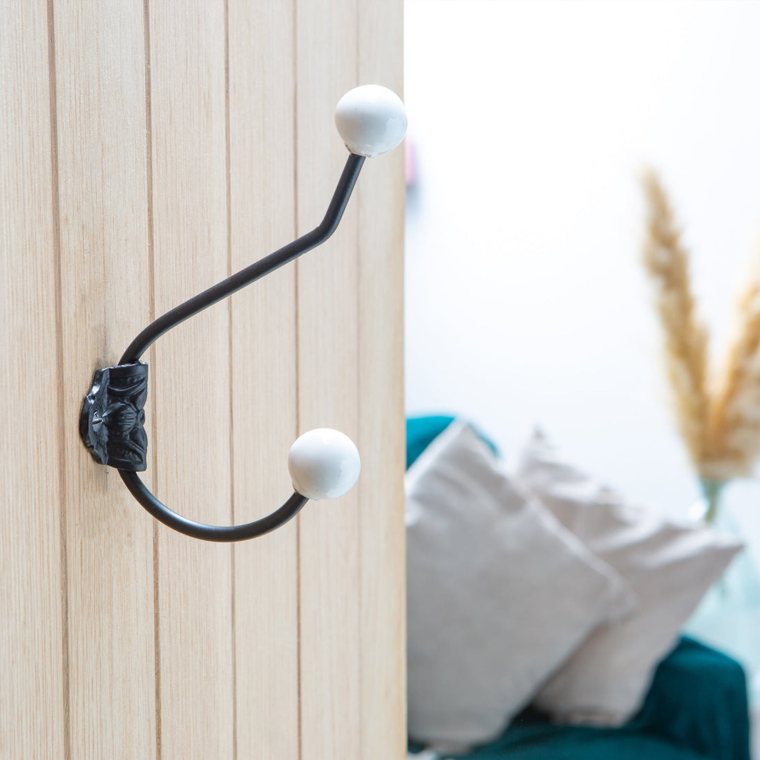 Ceramic Ball Hat &amp; Coat Hook - W50mm x H180mm