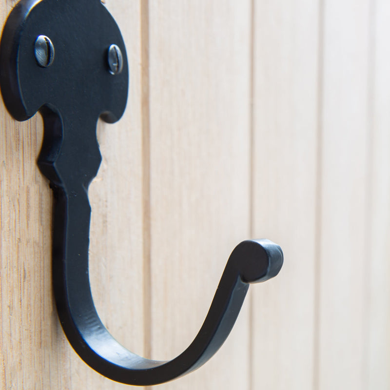 Fleur De Lis Coat Hook - W50mm x H120mm - Black