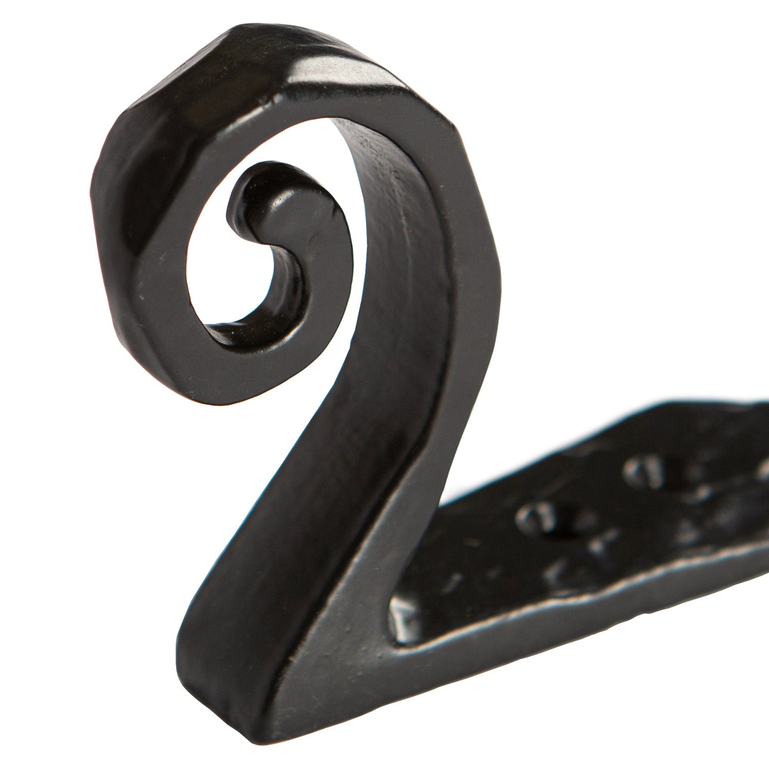 Hammered Scroll Hook - W30mm x H95mm - Black