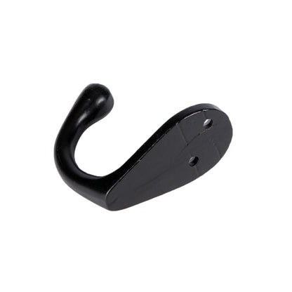 Narrow Single Robe Hook - W30mm x H55mm - Black
