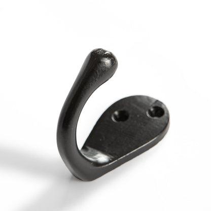 Narrow Single Robe Hook - W30mm x H55mm - Black