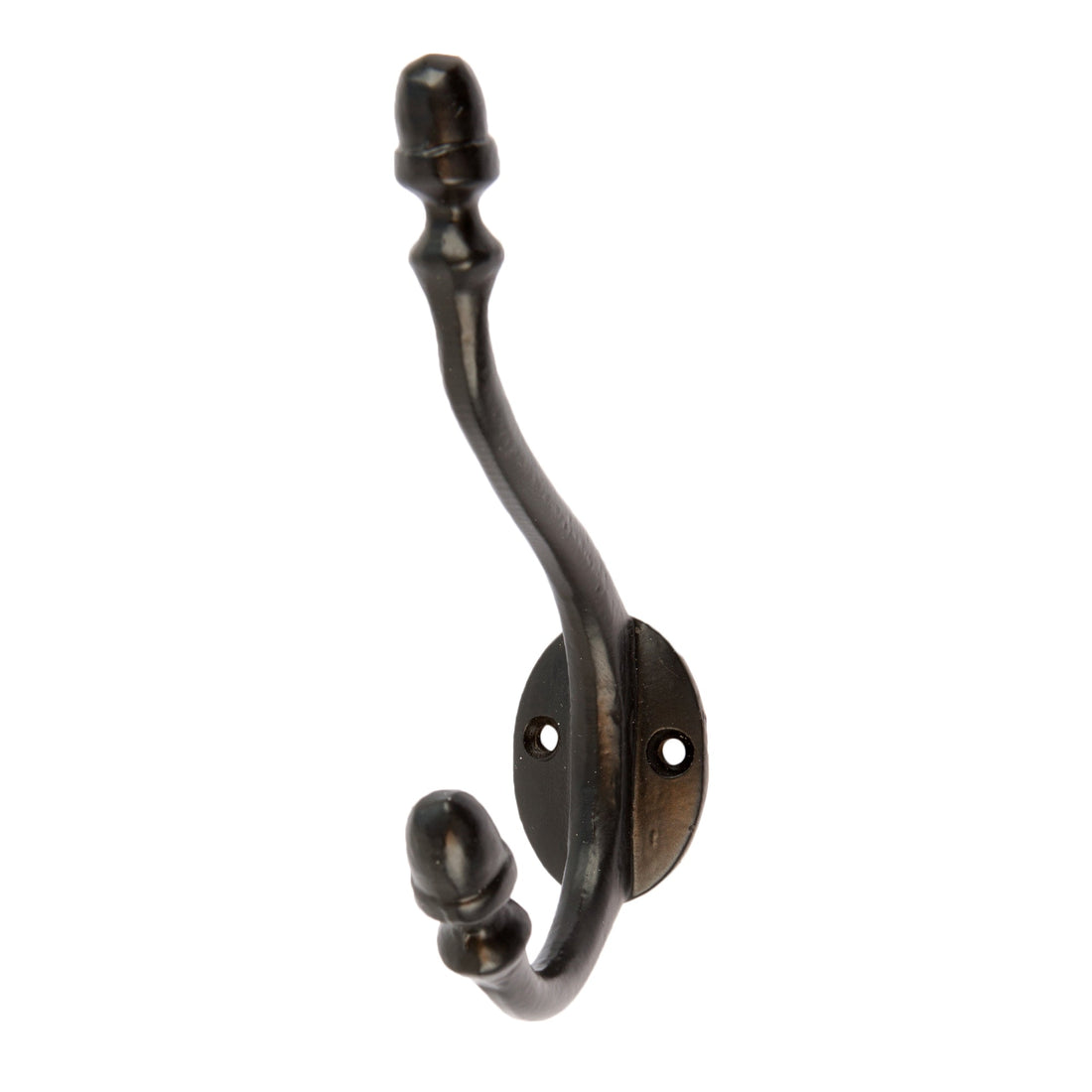 Antique Deco Hat &amp; Coat Hook - W30mm x H135mm - Black
