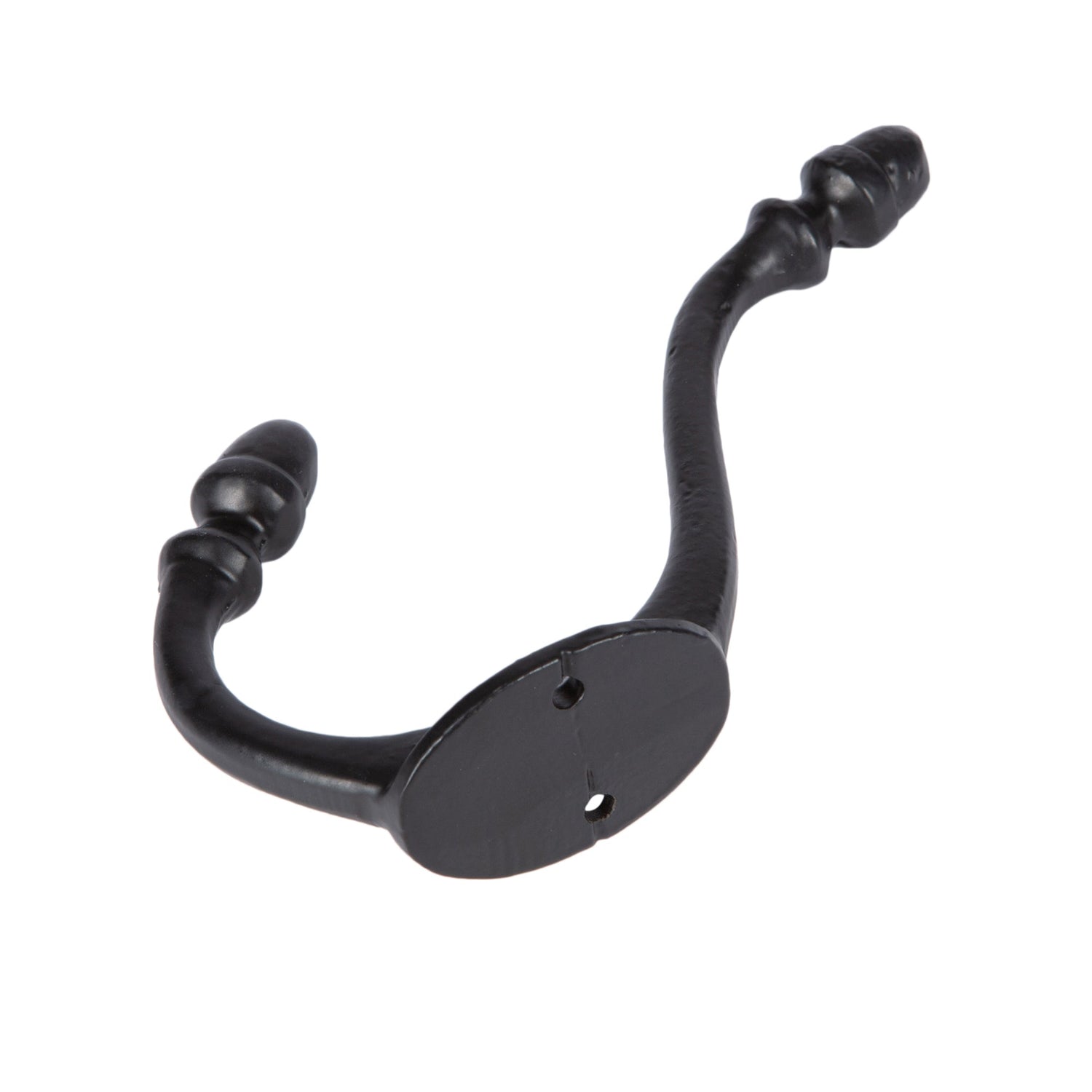 Antique Deco Hat &amp; Coat Hook - W30mm x H135mm - Black