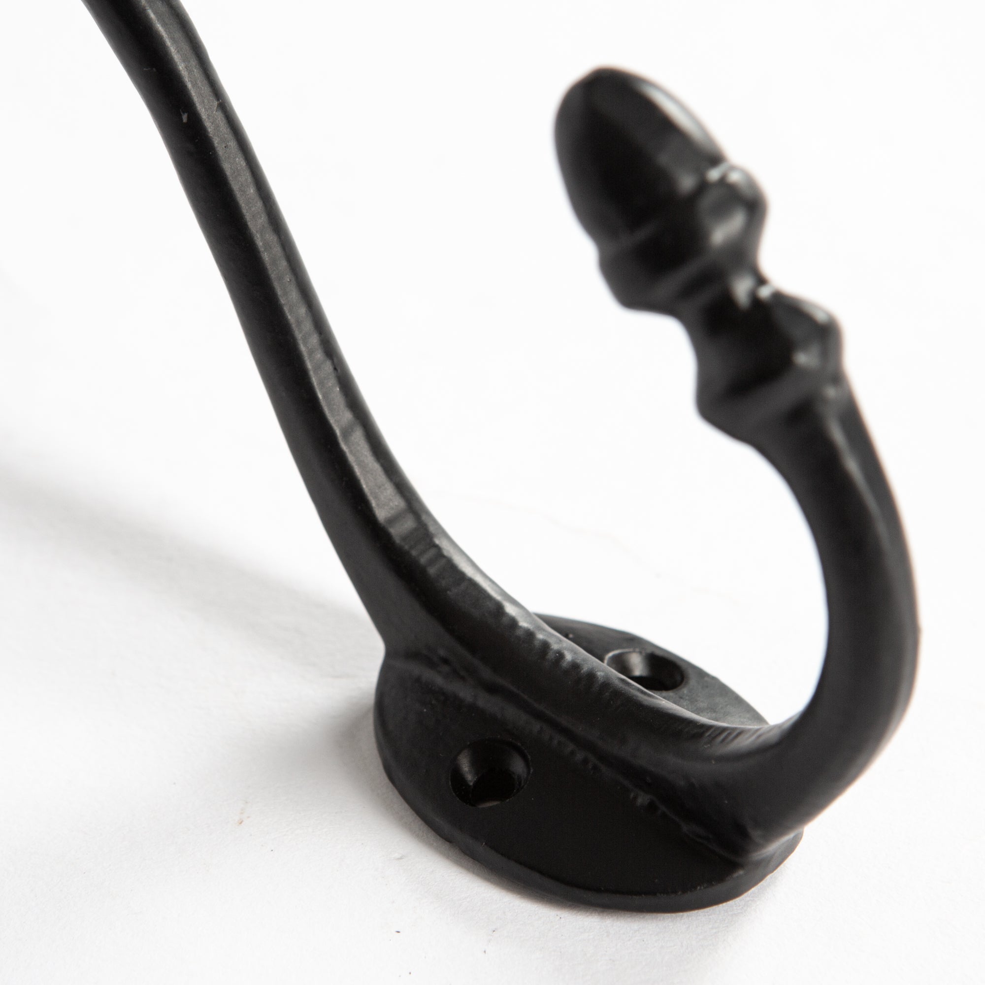 Antique Deco Hat &amp; Coat Hook - W30mm x H135mm - Black