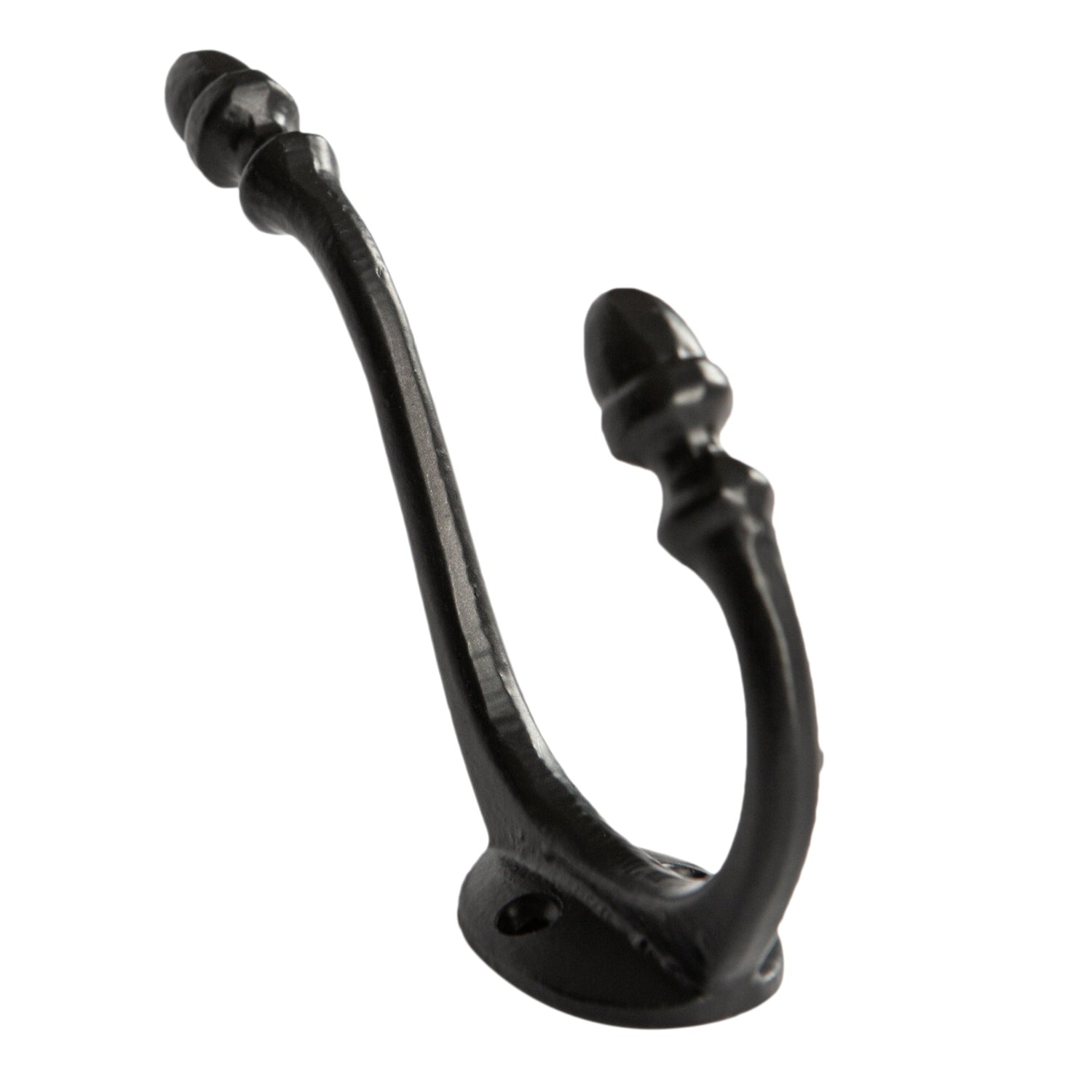 Antique Deco Hat &amp; Coat Hook - W30mm x H135mm - Black