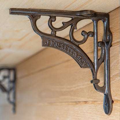 Ornate Iron Shelf Bracket - D150mm