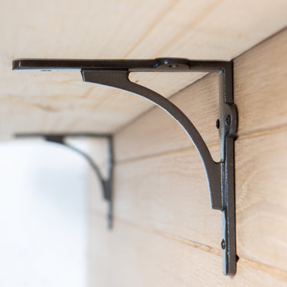 Curved Iron Shelf Bracket - D150mm