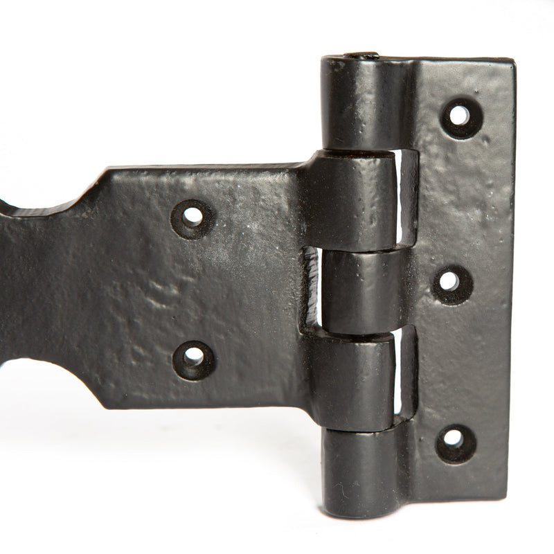 405mm Black Fleur De Lis T-Hinge - By Hammer & Tongs