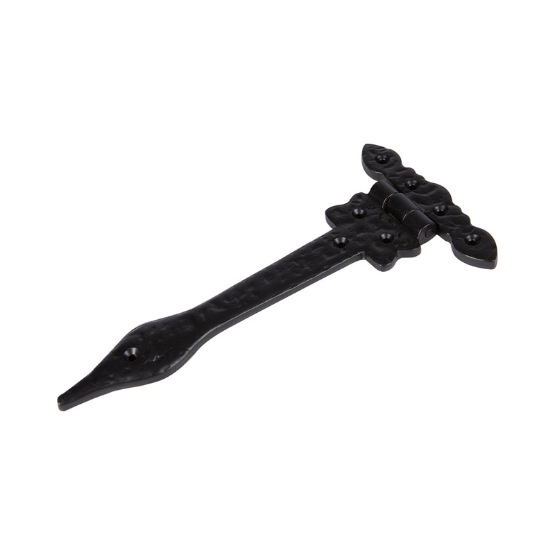 230mm Black Ornate T-Hinge - By Hammer & Tongs