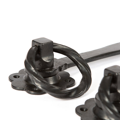 Rose Ring Gate Latch - 195mm - Black