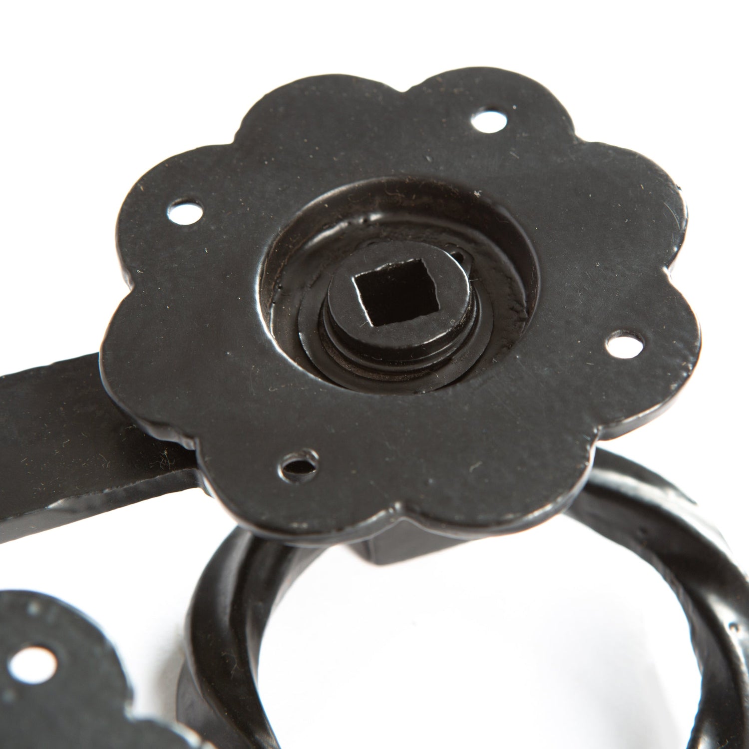 Rose Ring Gate Latch - 195mm - Black